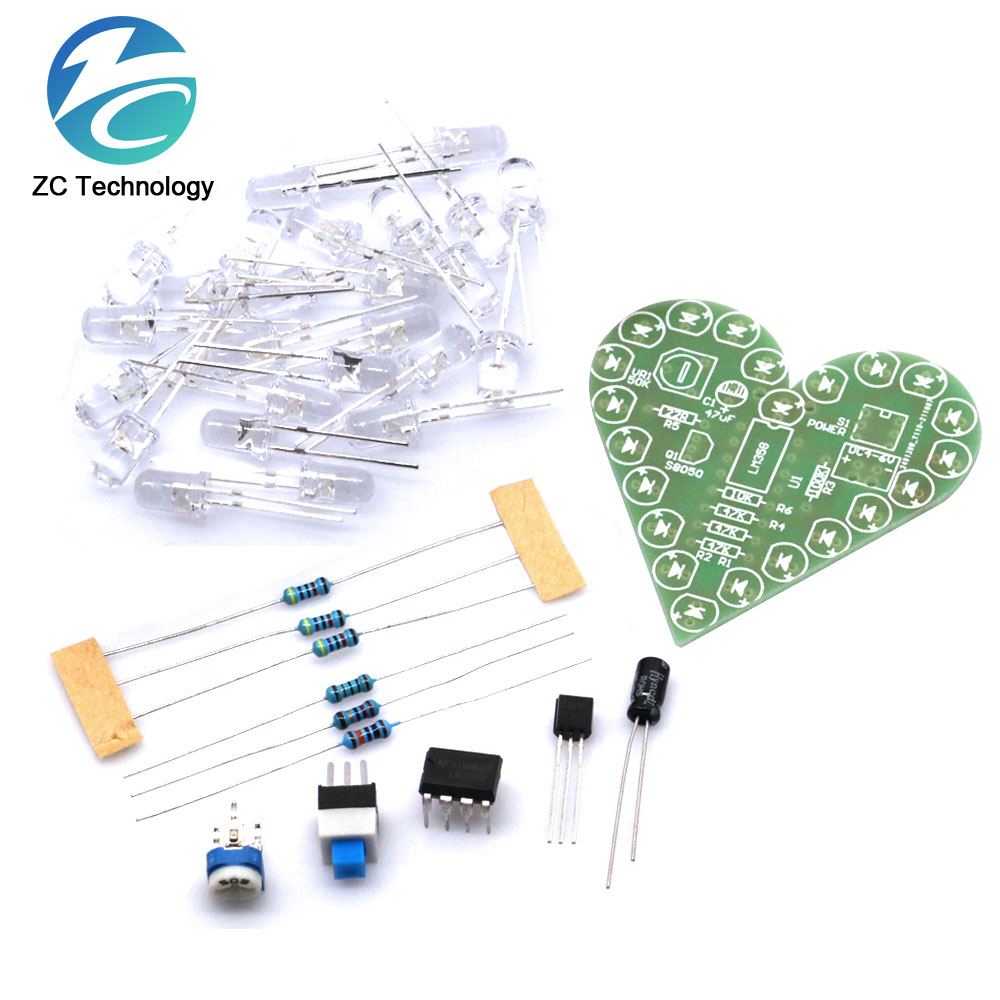 DIY Kit Heart Shape Breathing - огляд і ціна Diy Electronics Learning Kit