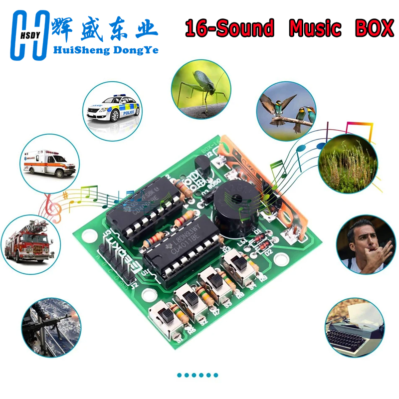 16 Music Sound Box BOX-16 Boar - огляд і ціна Diy Electronics Learning Kit