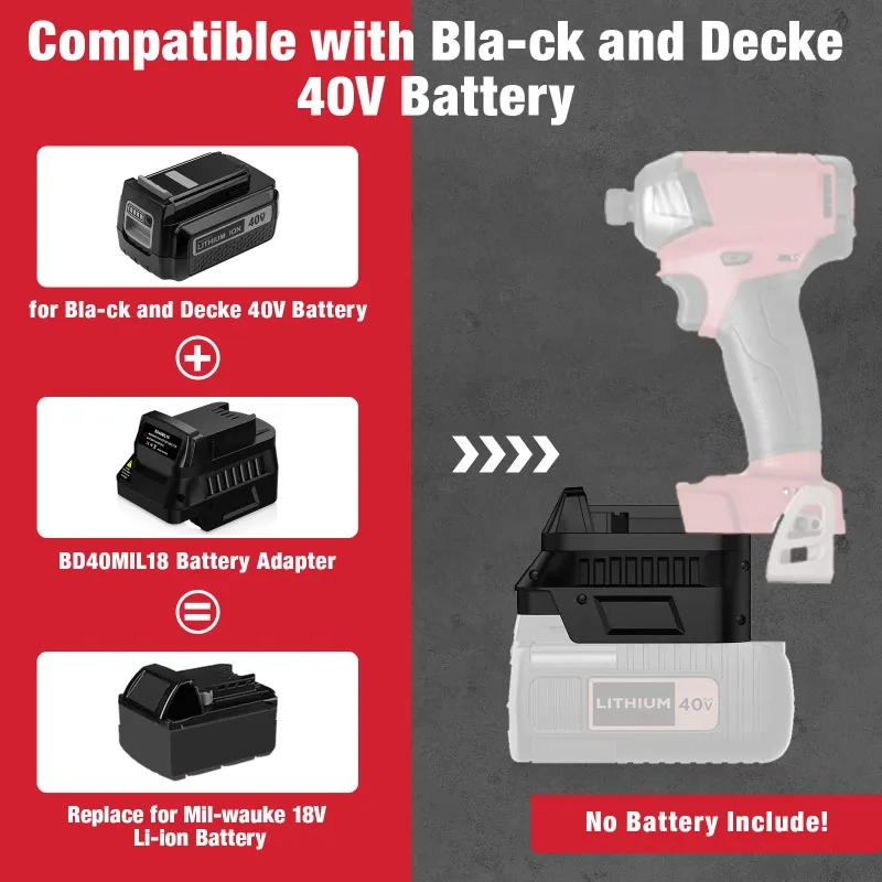 BD40MIL18 Battery Adapter Suit - огляд і ціна Black+Decker Tool Cordless
